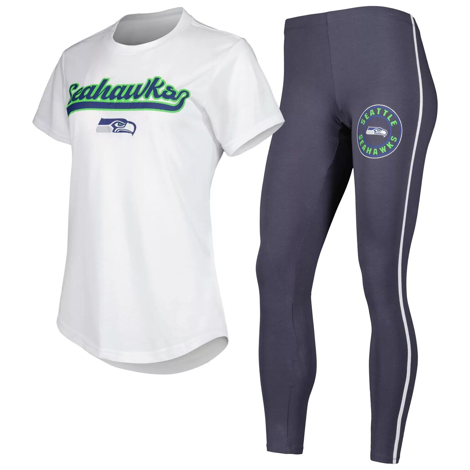 Женский комплект для сна с футболкой и леггинсами Concepts Sport, белая/темно-угольная футболка Seattle Seahawks Sonata, Белый, Женский комплект для сна с футболкой и леггинсами Concepts Sport, белая/темно-угольная футболка Seattle Seahawks Sonata
Женский комплект для сна с футболкой и леггинсами Concepts Sport, белая/темно-угольная футболка Seattle Seahawks Sonata, Белый, Женский комплект для сна с футболкой и леггинсами Concepts Sport, белая/темно-угольная футболка Seattle Seahawks Sonata