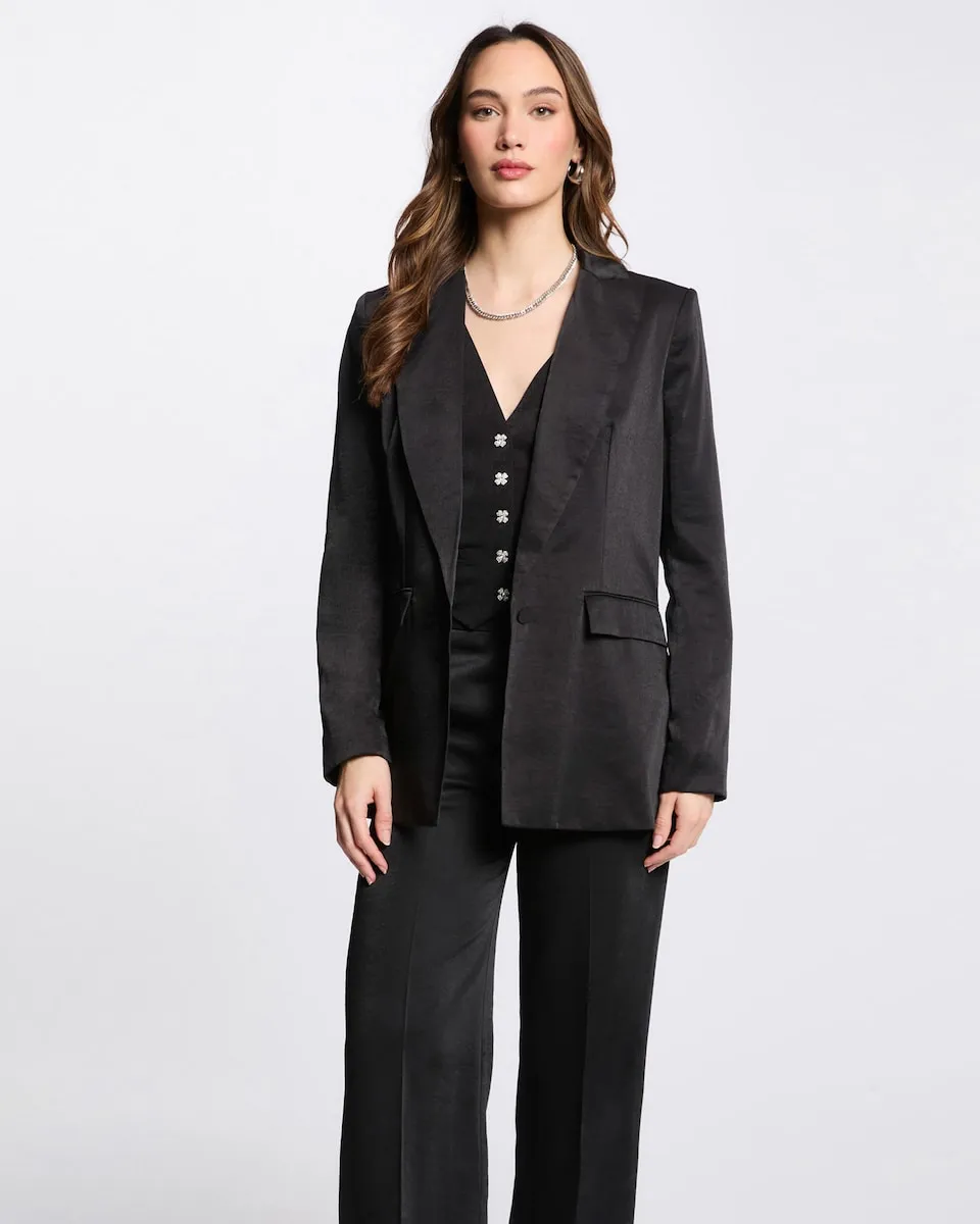 Женский блейзер из антелины с пуговицами Morgan, черный
Женский блейзер из антелины с пуговицами Morgan, черный