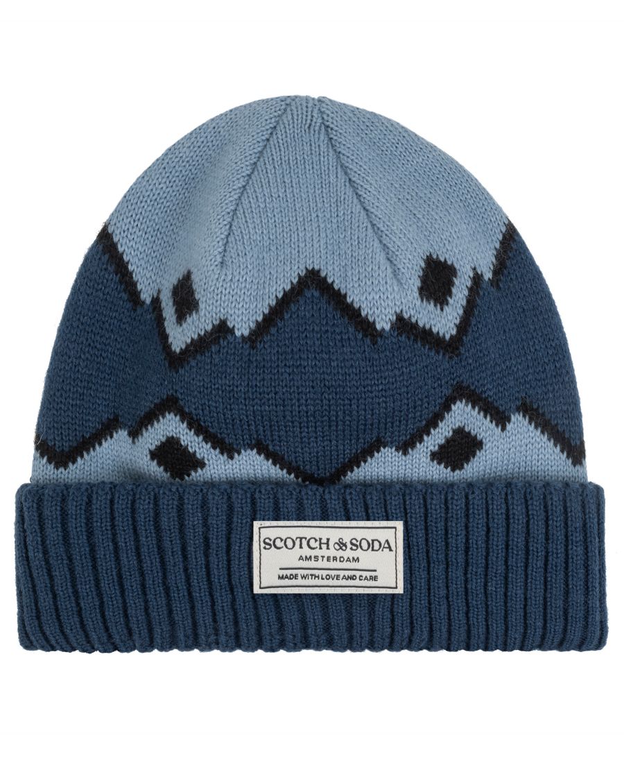 Мужская шапка-бини с отворотом в стиле Fair Isle SCOTCH & SODA, Navy
Мужская шапка-бини с отворотом в стиле Fair Isle SCOTCH & SODA, Navy