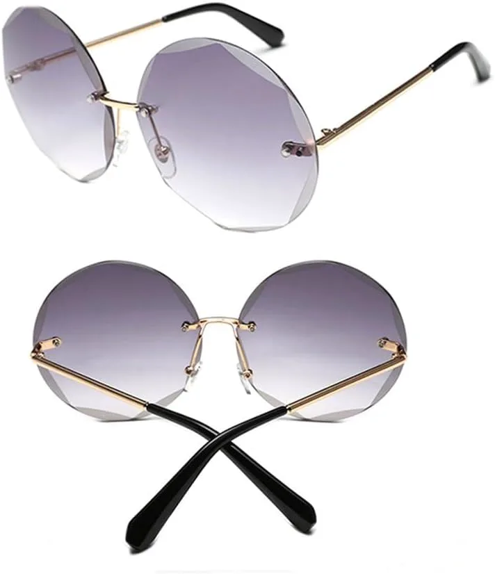 Круглые солнцезащитные очки без оправы для женщин и мужчин, винтажные, большие, с градиентным переходом цвета, стильные женские очки KTUCN, Gold Purplepink
Круглые солнцезащитные очки без оправы для женщин и мужчин, винтажные, большие, с градиентным переходом цвета, стильные женские очки KTUCN, Gold Purplepink