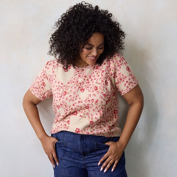 Футболка-свитер с коротким рукавом Plus size Lc Lauren Conrad, Cream Cozy Garden
Футболка-свитер с коротким рукавом Plus size Lc Lauren Conrad, Cream Cozy Garden