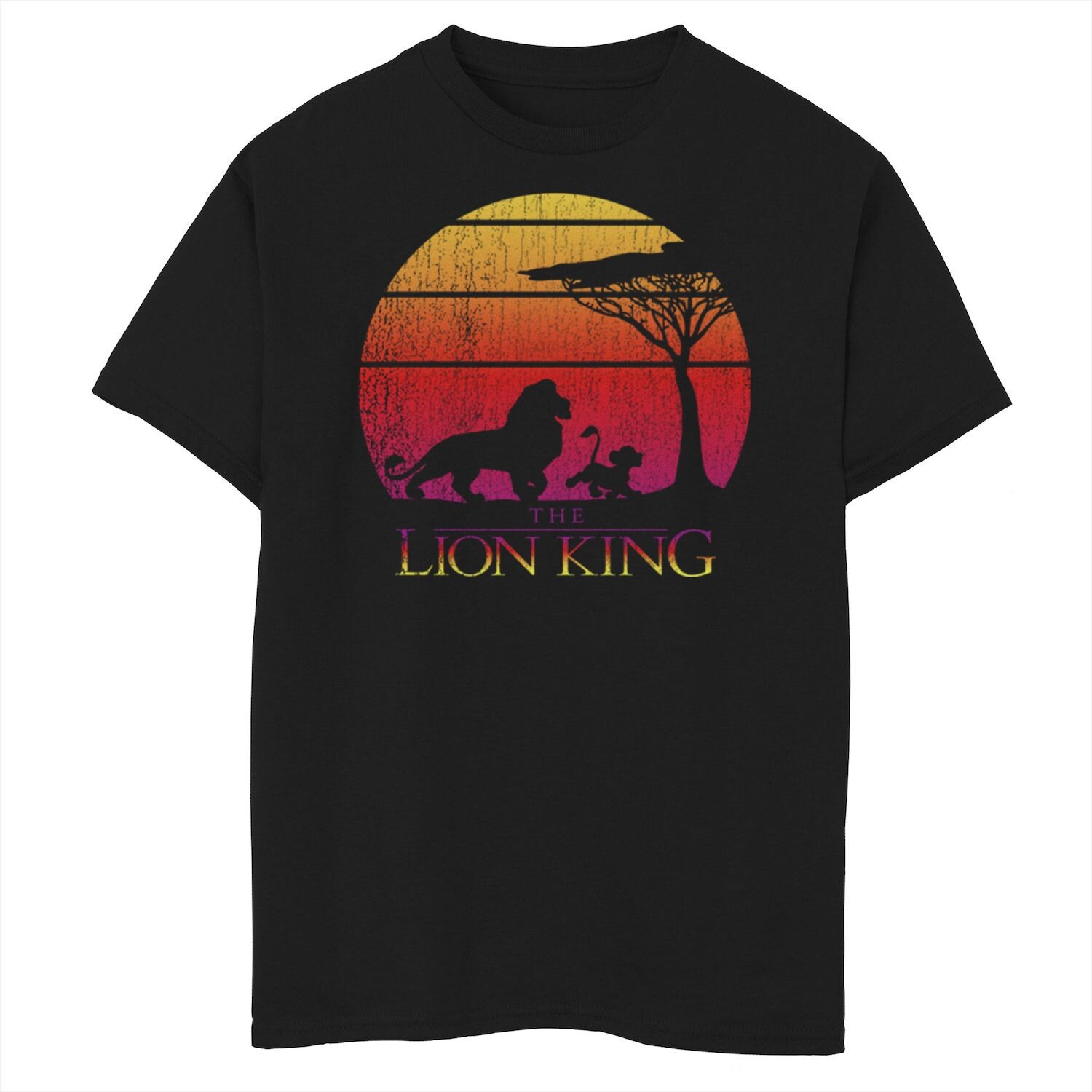 Винтажная футболка с рисунком заката и логотипом Disney's The Lion King для мальчиков 8–20 лет Disney 
Винтажная футболка с рисунком заката и логотипом Disney's The Lion King для мальчиков 8–20 лет Disney