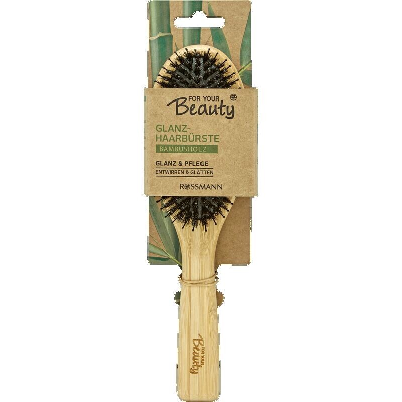 Блестящая щетка для волос из бамбукового дерева For Your Beauty, 1 шт.
Блестящая щетка для волос из бамбукового дерева For Your Beauty, 1 шт.