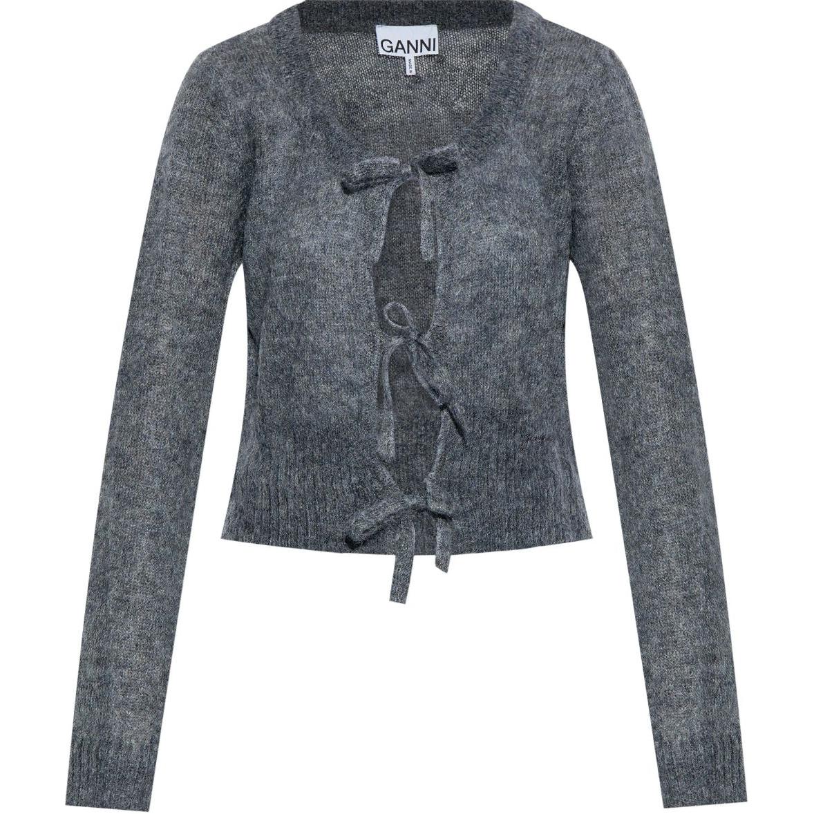 Кардиган с завязками GANNI, серый
Кардиган с завязками GANNI, серый