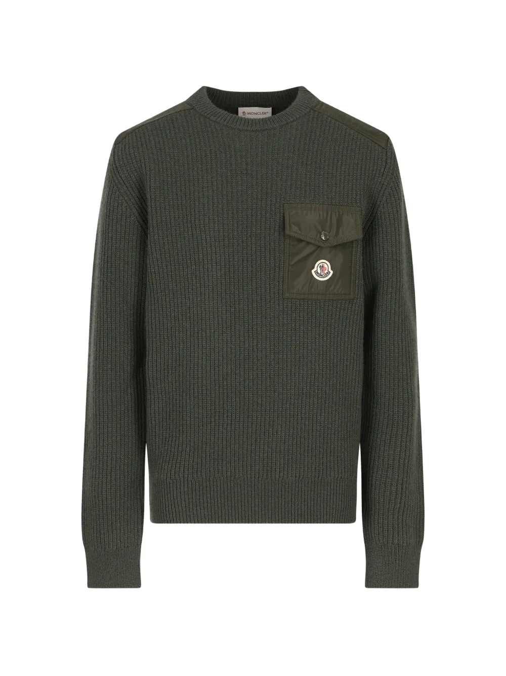 Вязаный свитер с карманом Moncler Enfant, зеленый
Вязаный свитер с карманом Moncler Enfant, зеленый
