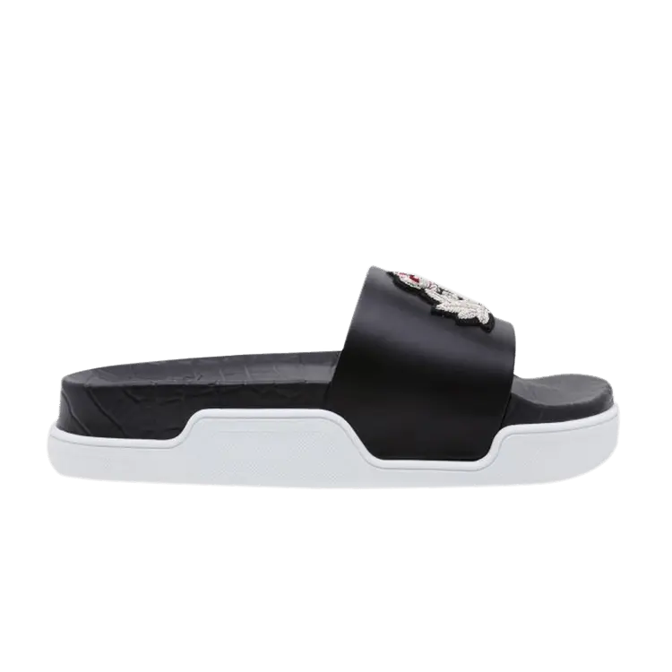Шлепанцы Christian Louboutin Pool Fun Slide 'Black Silver', черный 
Шлепанцы Christian Louboutin Pool Fun Slide 'Black Silver', черный