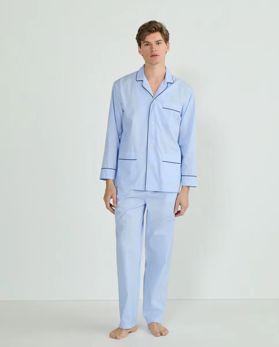 Мужская пижама из гладкого поплина Emidio Tucci, синий 
Мужская пижама из гладкого поплина Emidio Tucci, синий