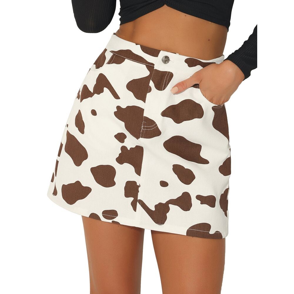 Женская повседневная мини-короткая юбка с эластичной спинкой и высокой талией с принтом коровы ALLEGRA K, коричневый
Женская повседневная мини-короткая юбка с эластичной спинкой и высокой талией с принтом коровы ALLEGRA K, коричневый