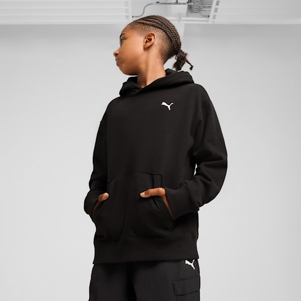 Свободная толстовка с капюшоном для больших детей Puma Wardrobe Essentials, черный
Свободная толстовка с капюшоном для больших детей Puma Wardrobe Essentials, черный