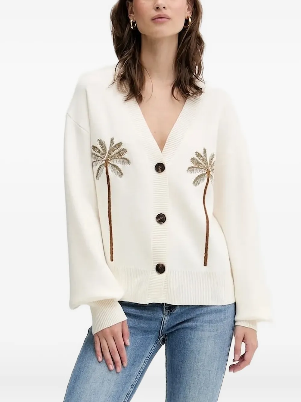 Кардиган с вышитыми пальмами NEVER FULLY DRESSED, белый
Кардиган с вышитыми пальмами NEVER FULLY DRESSED, белый