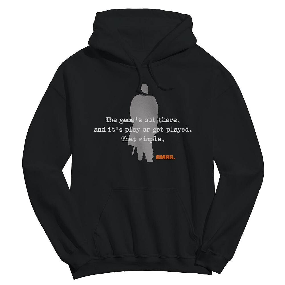 Мужская флисовая толстовка с рисунком Omar Silhouette Quote The Wire Licensed Character, черный
Мужская флисовая толстовка с рисунком Omar Silhouette Quote The Wire Licensed Character, черный
