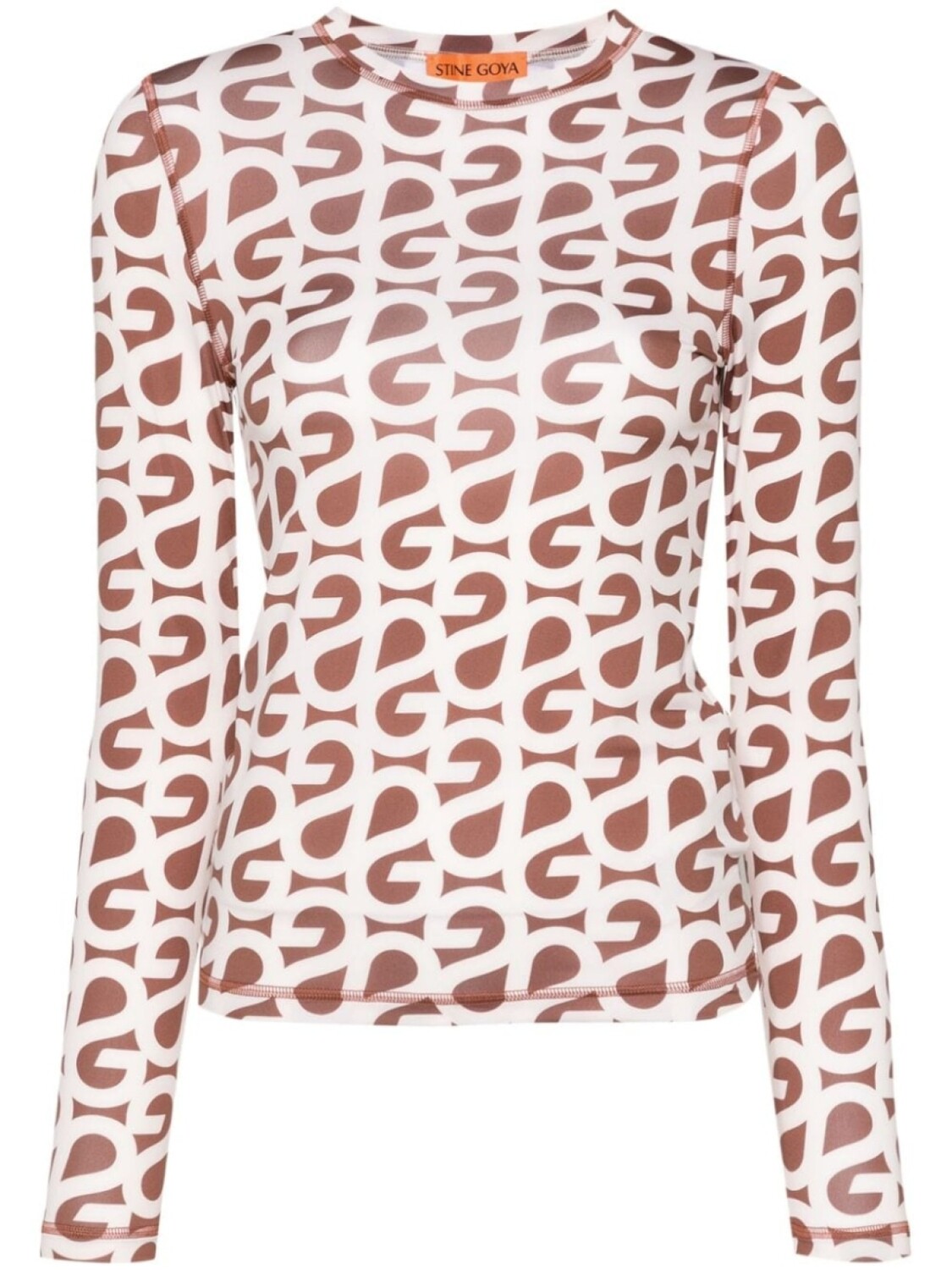 Stine Goya футболка Juno с логотипом, коричневый
Stine Goya футболка Juno с логотипом, коричневый