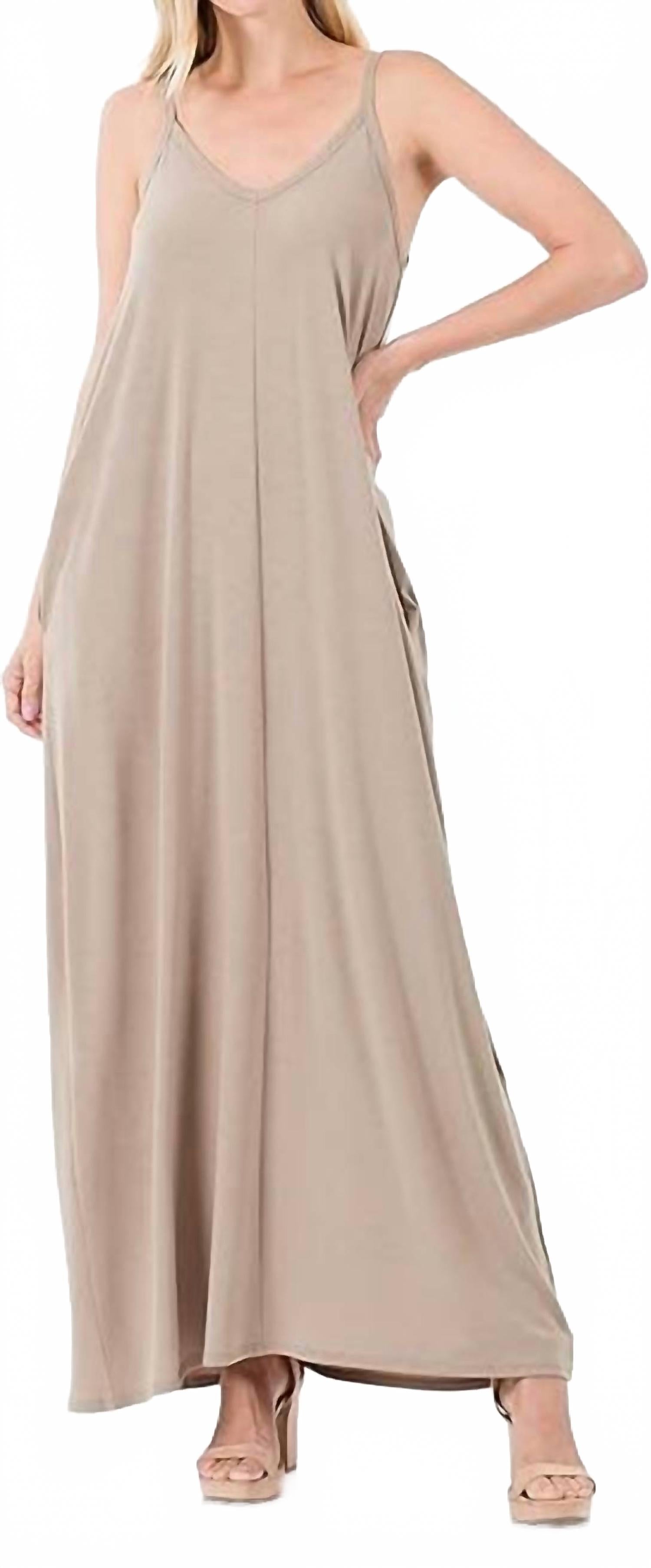 Платье макси с регулируемыми бретельками цвета пепельный мокко Zenana, Ash Mocha
Платье макси с регулируемыми бретельками цвета пепельный мокко Zenana, Ash Mocha
