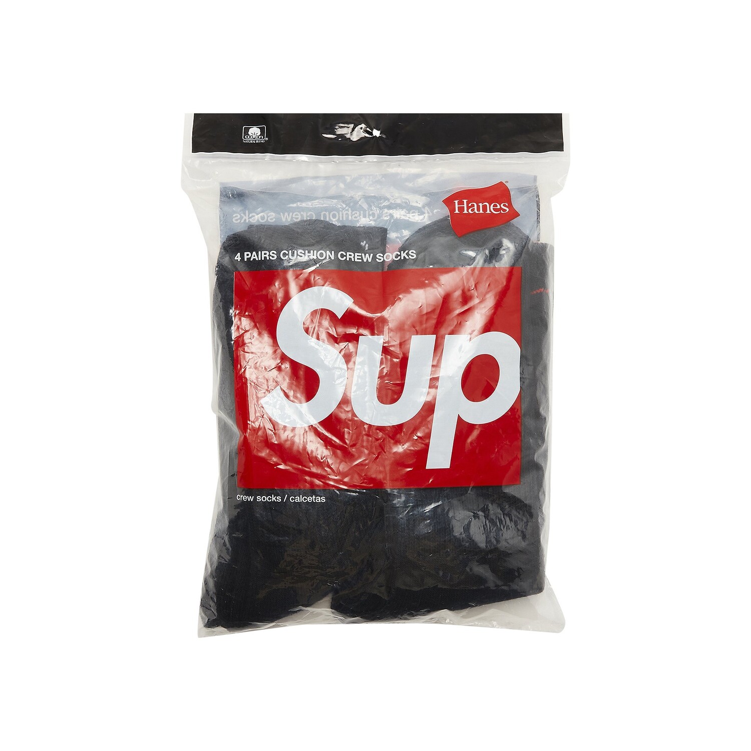 Носки Supreme x Hanes Crew (4 шт.), Черные
Носки Supreme x Hanes Crew (4 шт.), Черные