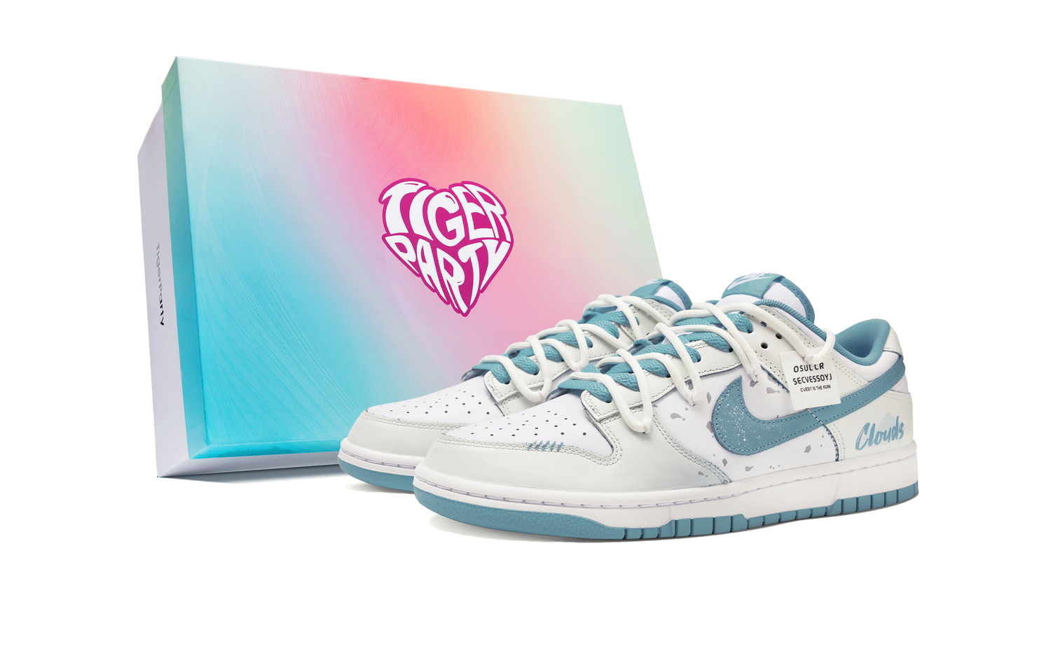 Nike Данк Тайгер Парти противоскользящие амортизирующие низкие скейтбордские кроссовки унисекс павлиний синий, цвет Peacock Blue
Nike Данк Тайгер Парти противоскользящие амортизирующие низкие скейтбордские кроссовки унисекс павлиний синий, цвет Peacock Blue