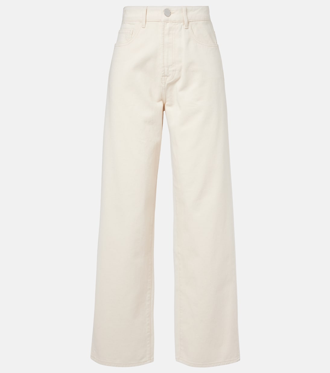 Джинсы с высокой посадкой и широкими штанинами Róhe, экрю 
Джинсы с высокой посадкой и широкими штанинами Róhe, экрю