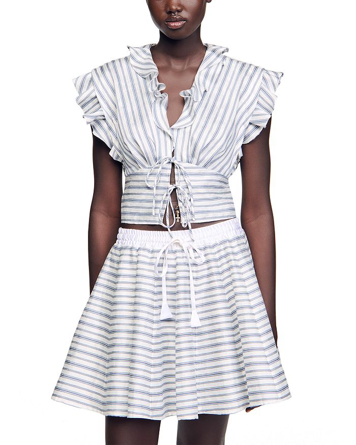 Полосатый укороченный топ - эксклюзив Sandro, мультиколор
Полосатый укороченный топ - эксклюзив Sandro, мультиколор