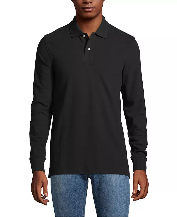 Мужская удобная поло с длинным рукавом из сетчатой пике-ткани Comfort First Lands' End, черный
Мужская удобная поло с длинным рукавом из сетчатой пике-ткани Comfort First Lands' End, черный