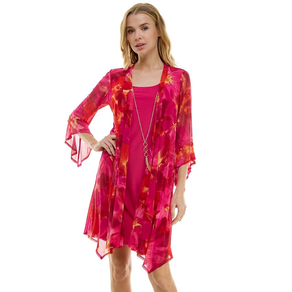 Женский комплект Luxology из 2 предметов: кардиган и платье с рукавами-колокольчиками, цвет Pink Orange Gold
Женский комплект Luxology из 2 предметов: кардиган и платье с рукавами-колокольчиками, цвет Pink Orange Gold