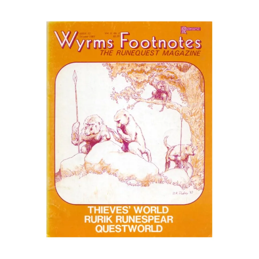 Журнал #13 "QuestWorld, Thieves' World, Rurik Runespear", Wyrm's Footnotes Magazine
Журнал #13 "QuestWorld, Thieves' World, Rurik Runespear", Wyrm's Footnotes Magazine