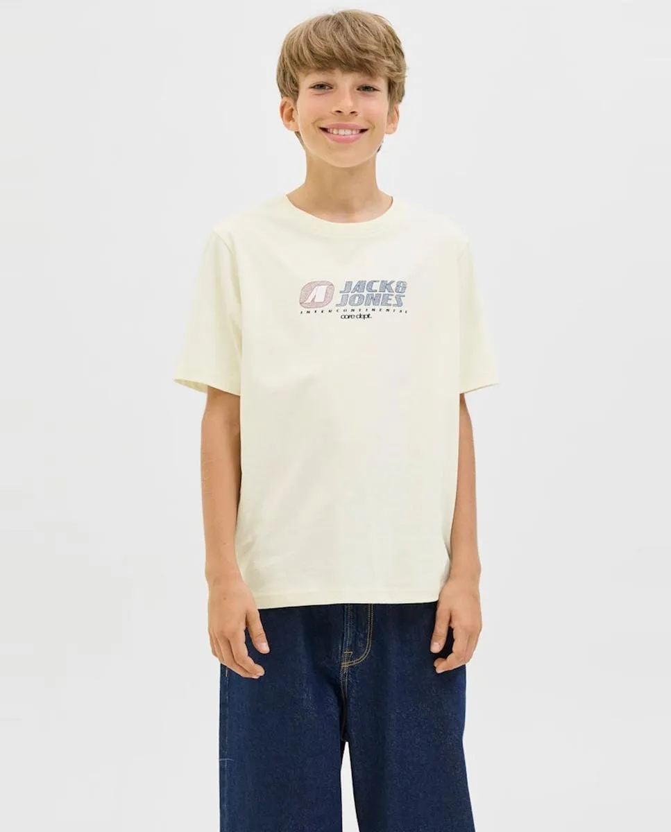 Детская футболка с коротким рукавом и принтом спереди Jack & Jones, кремовый
Детская футболка с коротким рукавом и принтом спереди Jack & Jones, кремовый