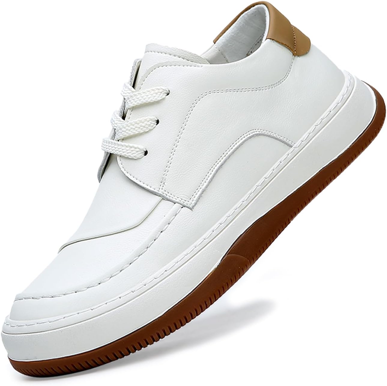 Мужские кожаные модные кроссовки для улицы, повседневные, с шнуровкой, комфортные, противоскользящие оксфорды, низкие спортивные туфли Lymphvity, белый
Мужские кожаные модные кроссовки для улицы, повседневные, с шнуровкой, комфортные, противоскользящие оксфорды, низкие спортивные туфли Lymphvity, белый