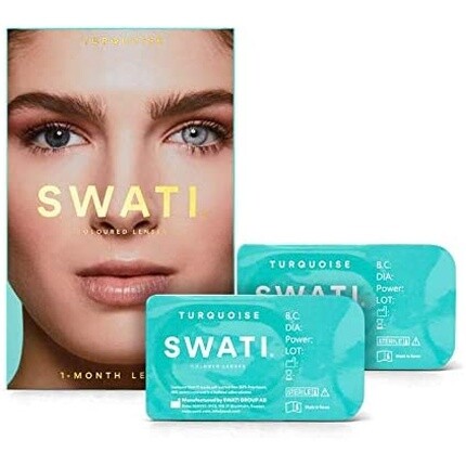 Контактные линзы SWATI Cosmetics бирюзового цвета 0,0 диоптриена 8,7 мм, базовая кривая, диаметр 14,2 мм 
Контактные линзы SWATI Cosmetics бирюзового цвета 0,0 диоптриена 8,7 мм, базовая кривая, диаметр 14,2 мм