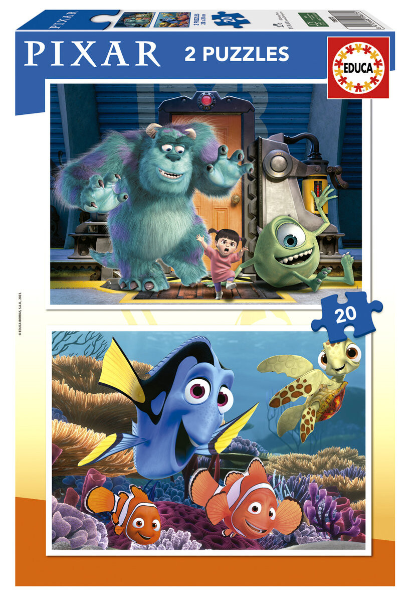 Educa, Пазл, Disney, Monsters Inc./В поисках Немо, 2 х 20 шт.
Educa, Пазл, Disney, Monsters Inc./В поисках Немо, 2 х 20 шт.