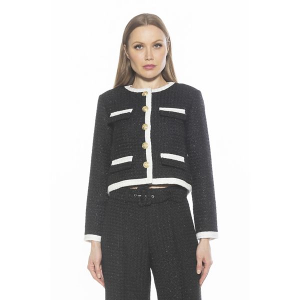 Женский пиджак из розового твида с круглым вырезом и рукавами 3/4 дюйма Alexia Admor, черный
Женский пиджак из розового твида с круглым вырезом и рукавами 3/4 дюйма Alexia Admor, черный