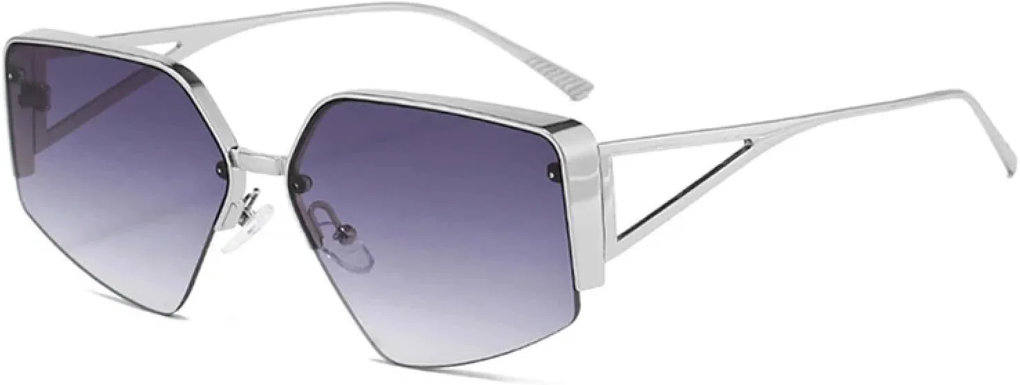 Модные солнцезащитные очки Polygon Cat Eye для женщин, полуметаллические, в стиле ретро, для мужчин, с защитой от УФ-излучения UV400 HHZZYVY, Silver Gray Gradient
Модные солнцезащитные очки Polygon Cat Eye для женщин, полуметаллические, в стиле ретро, для мужчин, с защитой от УФ-излучения UV400 HHZZYVY, Silver Gray Gradient