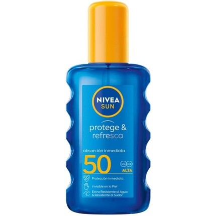 Солнцезащитный и освежающий спрей Spf50 200мл, Nivea
Солнцезащитный и освежающий спрей Spf50 200мл, Nivea