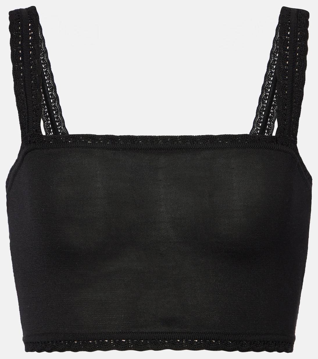 Вязаный укороченный топ из шелка Dolce&Gabbana, черный
Вязаный укороченный топ из шелка Dolce&Gabbana, черный