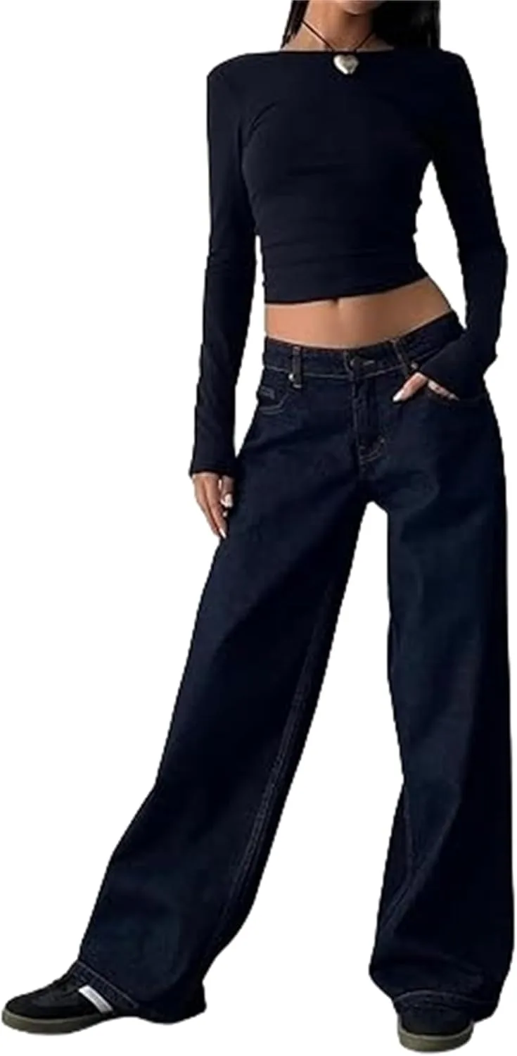 Женские джинсы Y2K low rise baggy 2025 осень
Женские джинсы Y2K low rise baggy 2025 осень