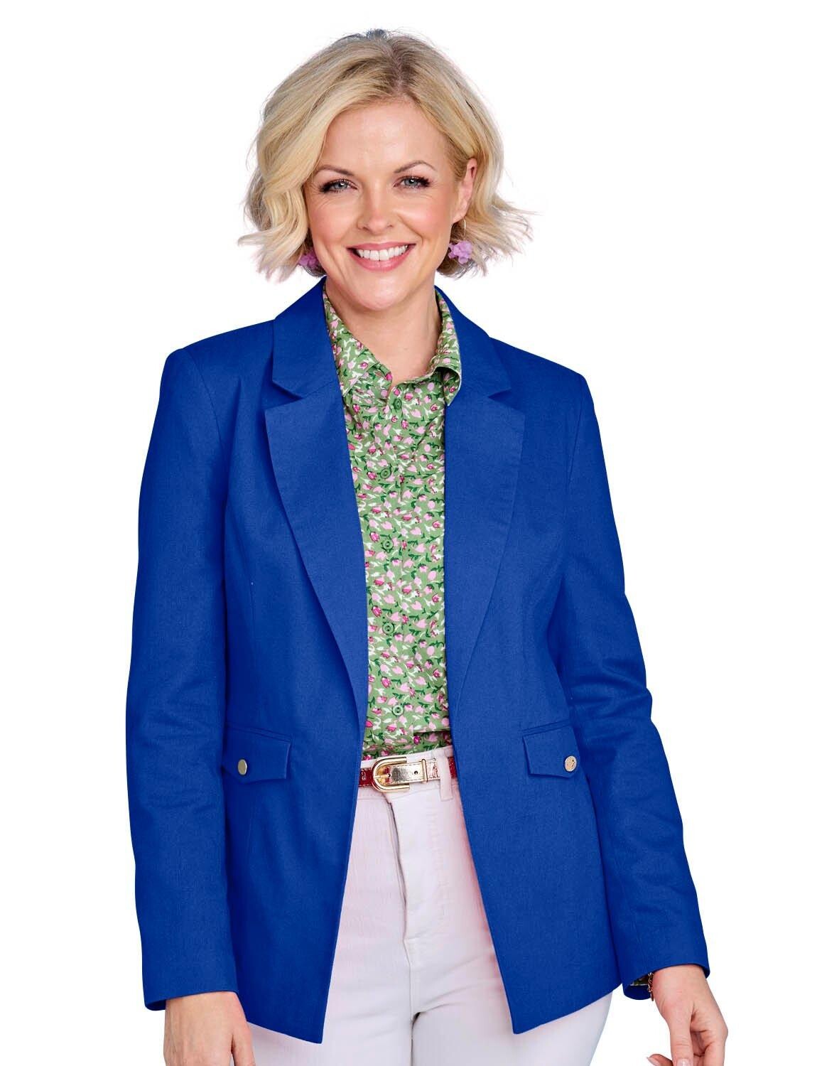 Стильная куртка из смесового льна с шикарным дизайном от края до края Chums, синий
Стильная куртка из смесового льна с шикарным дизайном от края до края Chums, синий