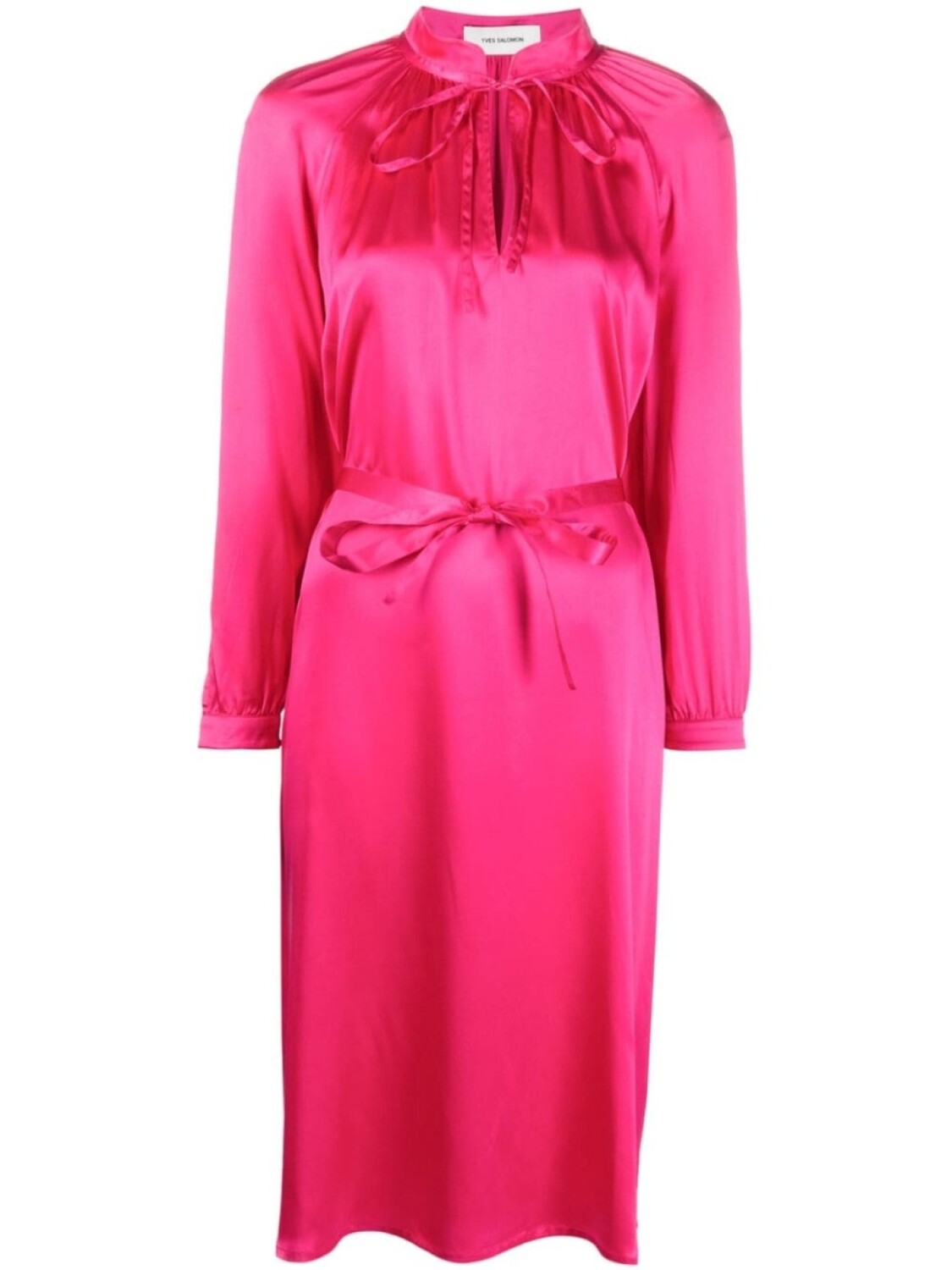 Yves Salomon шелковое платье с запахом и длинным рукавами, розовый
Yves Salomon шелковое платье с запахом и длинным рукавами, розовый
