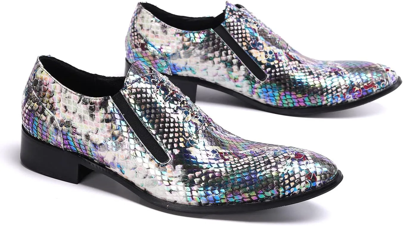 Мужские лоферы Santimon Slip On - деловые и повседневные туфли из кожи с принтом под змею, удобные мокасины для вечеринки, диско, смокинга и свадьбы, мультиколор/фиолетовый
Мужские лоферы Santimon Slip On - деловые и повседневные туфли из кожи с принтом под змею, удобные мокасины для вечеринки, диско, смокинга и свадьбы, мультиколор/фиолетовый