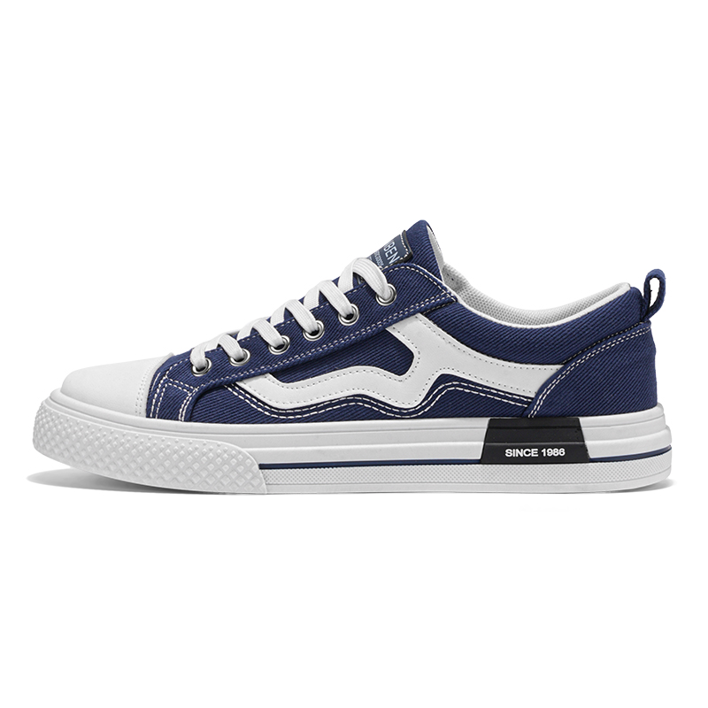 RENBEN Дышащие и легкие мужские низкие кеды из хлопка синие, цвет Blue 
RENBEN Дышащие и легкие мужские низкие кеды из хлопка синие, цвет Blue