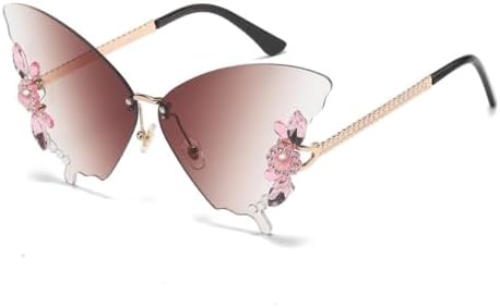 Женские солнцезащитные очки 2027 года с бриллиантовой бабочкой, защита от УФ-излучения, винтажные металлические безободковые солнцезащитные очки, украшение для очков MTZJH, 5
Женские солнцезащитные очки 2027 года с бриллиантовой бабочкой, защита от УФ-излучения, винтажные металлические безободковые солнцезащитные очки, украшение для очков MTZJH, 5