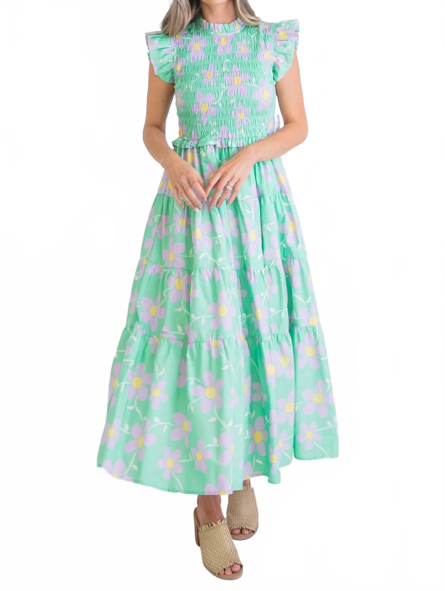 Мятное платье макси с ярусами Karlie
Мятное платье макси с ярусами Karlie