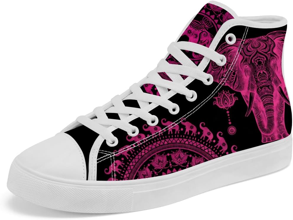 Высокие кеды из холщовой ткани с принтом мандалы для мужчин и женщин, шнуровка, повседневная обувь Chebing, пурпурный
Высокие кеды из холщовой ткани с принтом мандалы для мужчин и женщин, шнуровка, повседневная обувь Chebing, пурпурный