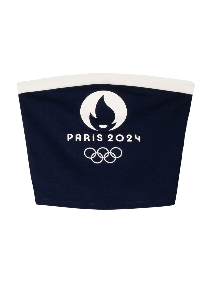 Топ Bershka, темно-синий
Топ Bershka, темно-синий