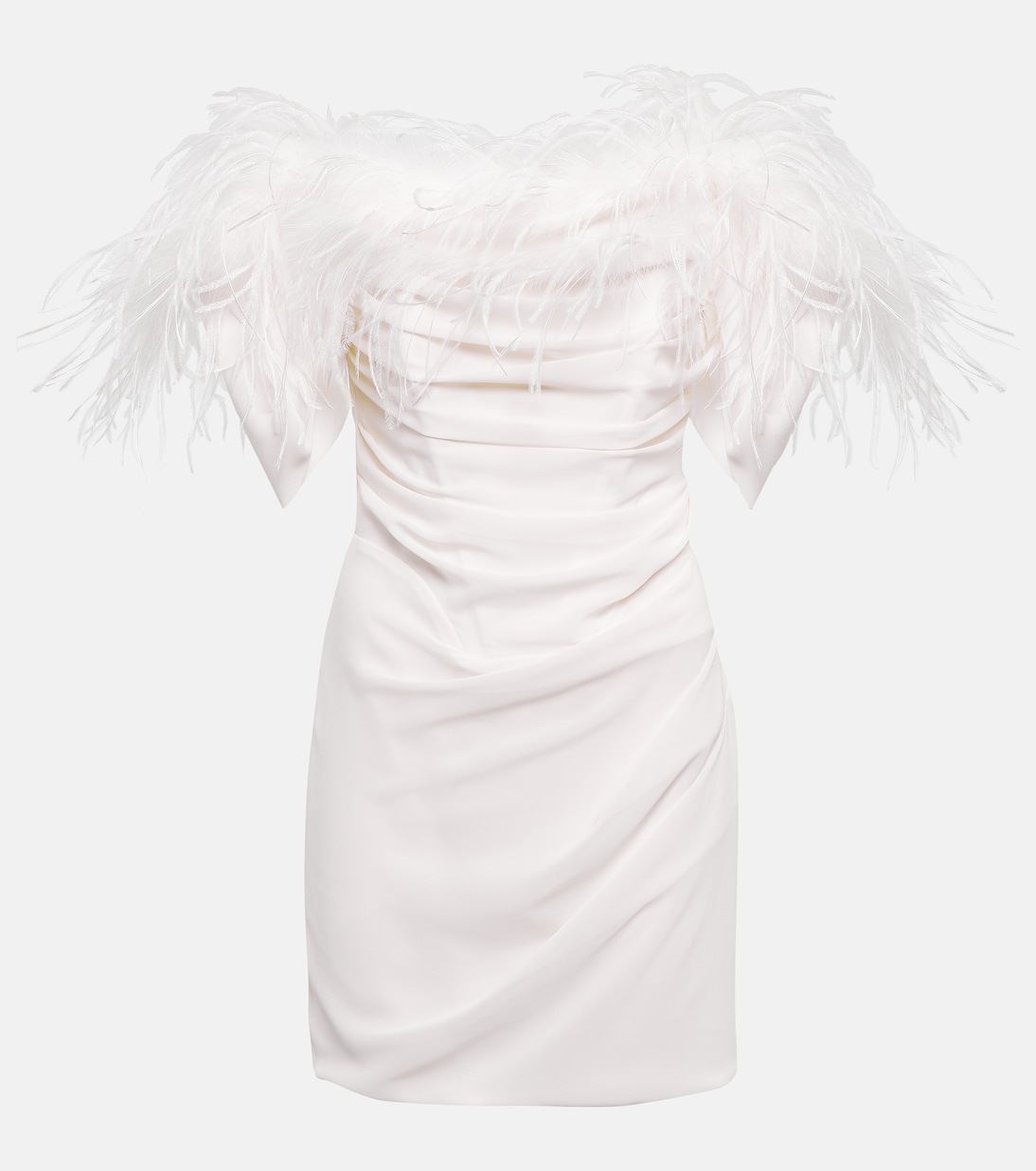 Мини-платье с отделкой из перьев Giuseppe di Morabito, Milk White
Мини-платье с отделкой из перьев Giuseppe di Morabito, Milk White