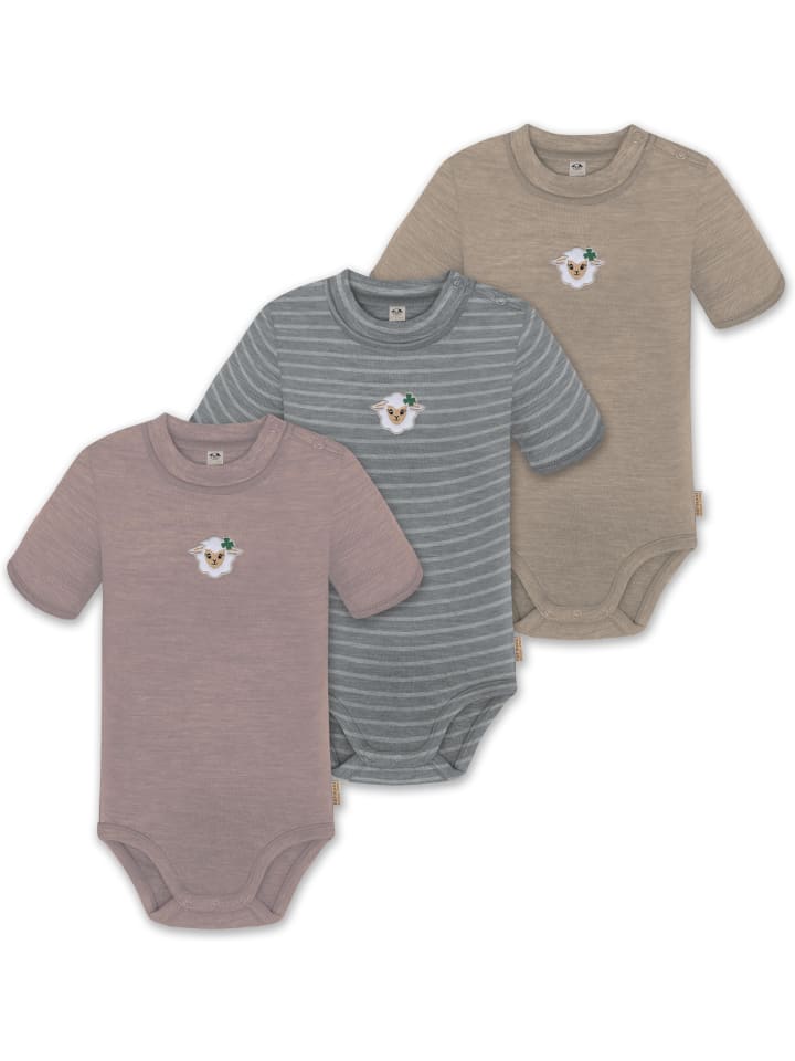 Normani Outdoor Sports Комплект из 3 унисекс комбинезонов-боди с короткими рукавами и пуговицами из мериносовой шерсти для младенцев, бежевого/серого/розового цвета
Normani Outdoor Sports Комплект из 3 унисекс комбинезонов-боди с короткими рукавами и пуговицами из мериносовой шерсти для младенцев, бежевого/серого/розового цвета