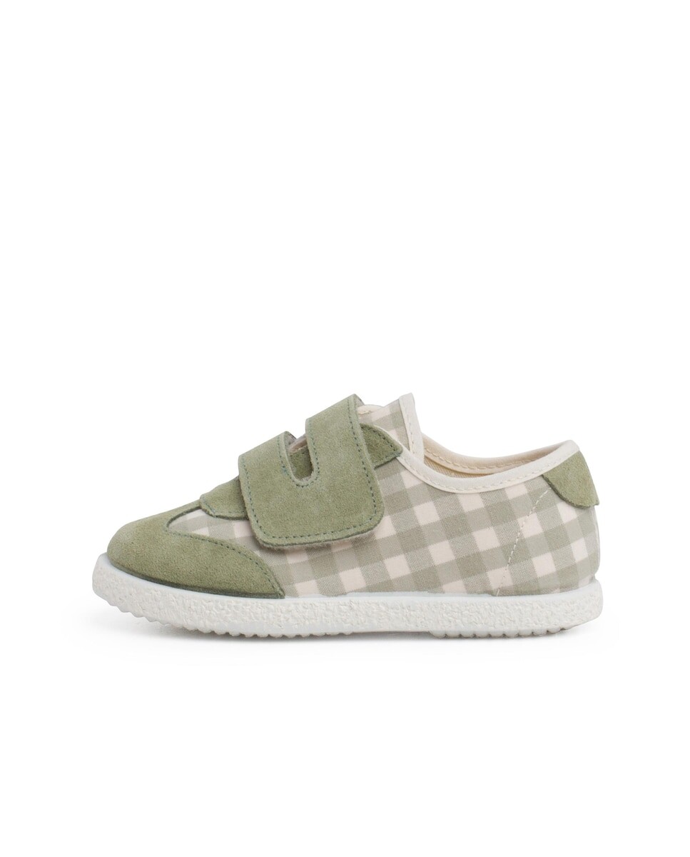 Кроссовки из парусины Vichy и замши для маленьких девочек с двойным клейким ремешком Pisamonas, светло-зеленый
Кроссовки из парусины Vichy и замши для маленьких девочек с двойным клейким ремешком Pisamonas, светло-зеленый