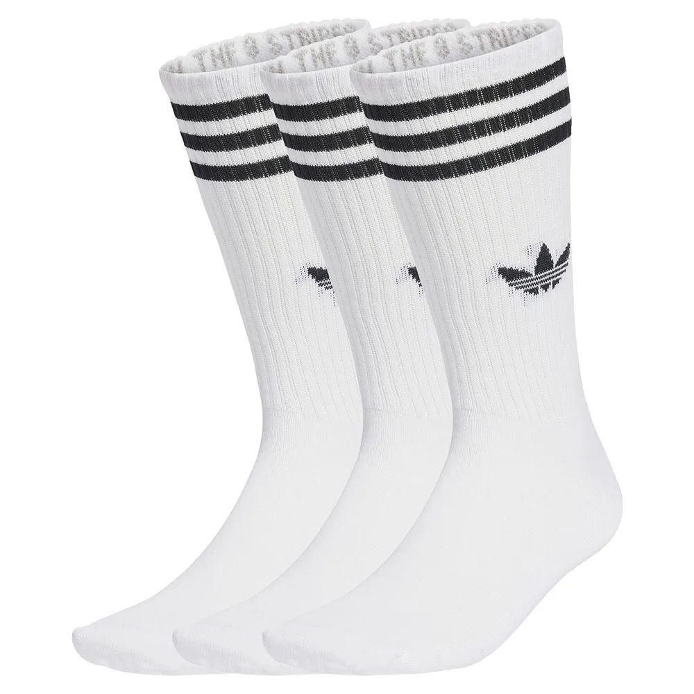 Носки 3 шт adidas Originals 3 Stripes High crew, белый 
Носки 3 шт adidas Originals 3 Stripes High crew, белый