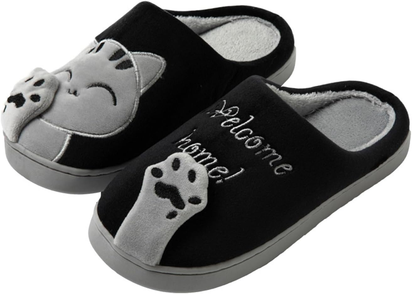 Домашние тапочки с кошками для женщин и мужчин, зимние, для дома и улицы, плюшевые, пушистые, уютные, с теплой подошвой из пены с эффектом памяти, для спальни, сада, дома, для пары Wiretran, черный
Домашние тапочки с кошками для женщин и мужчин, зимние, для дома и улицы, плюшевые, пушистые, уютные, с теплой подошвой из пены с эффектом памяти, для спальни, сада, дома, для пары Wiretran, черный