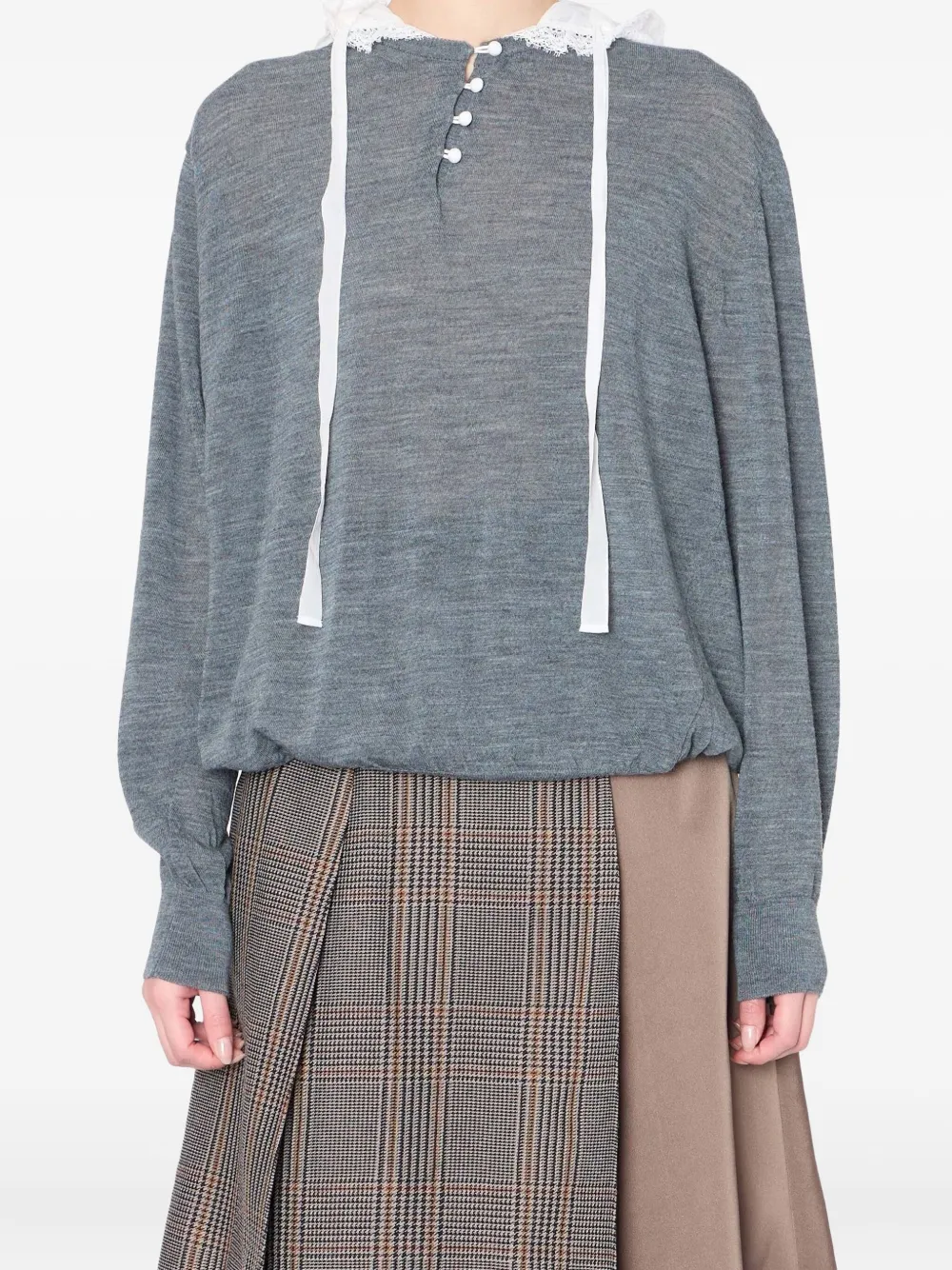 Свитер с пуговицами Kolor, серый 
Свитер с пуговицами Kolor, серый