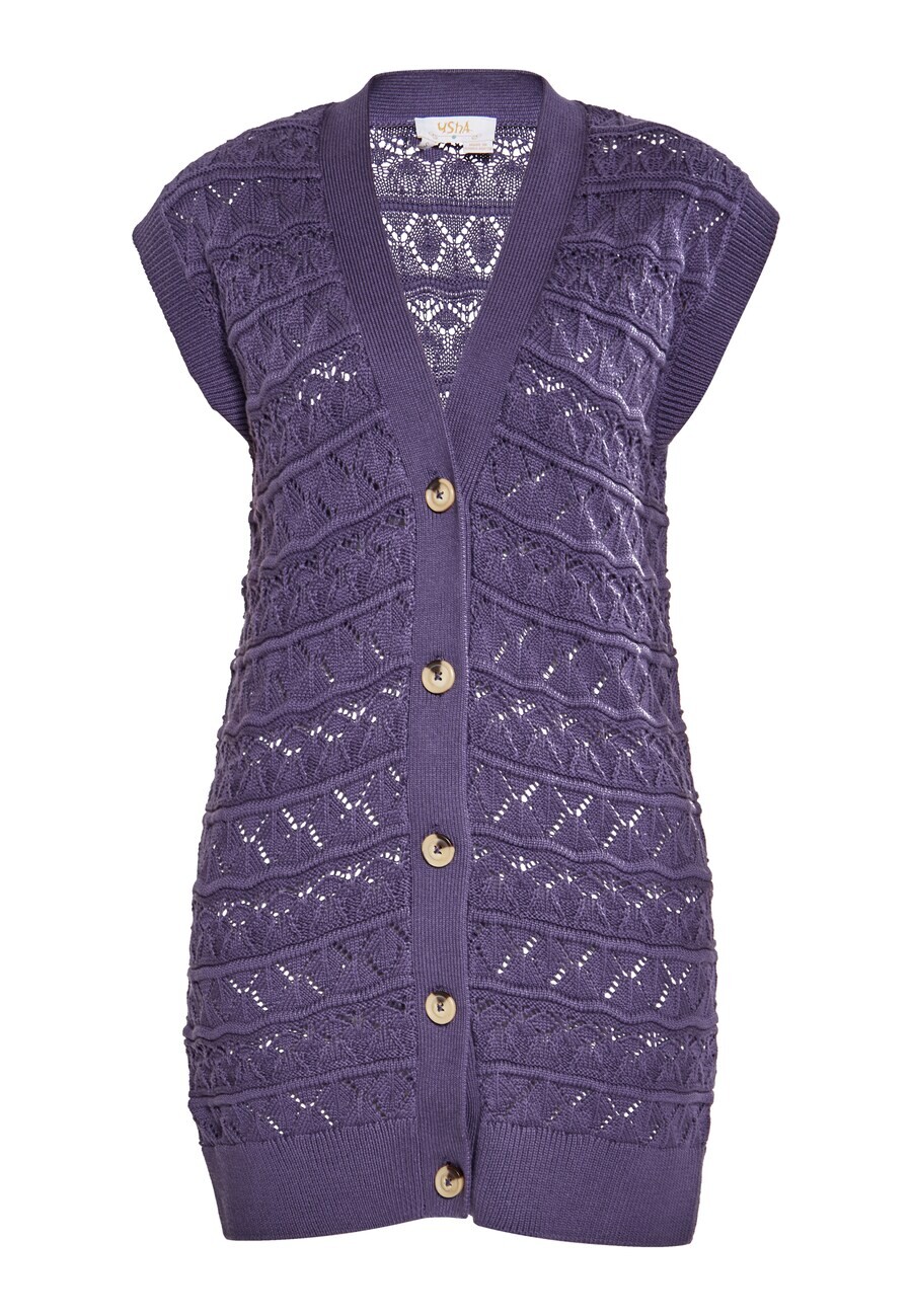 Вязаный кардиган usha FESTIVAL Knitted Vest, темно-фиолетовый
Вязаный кардиган usha FESTIVAL Knitted Vest, темно-фиолетовый