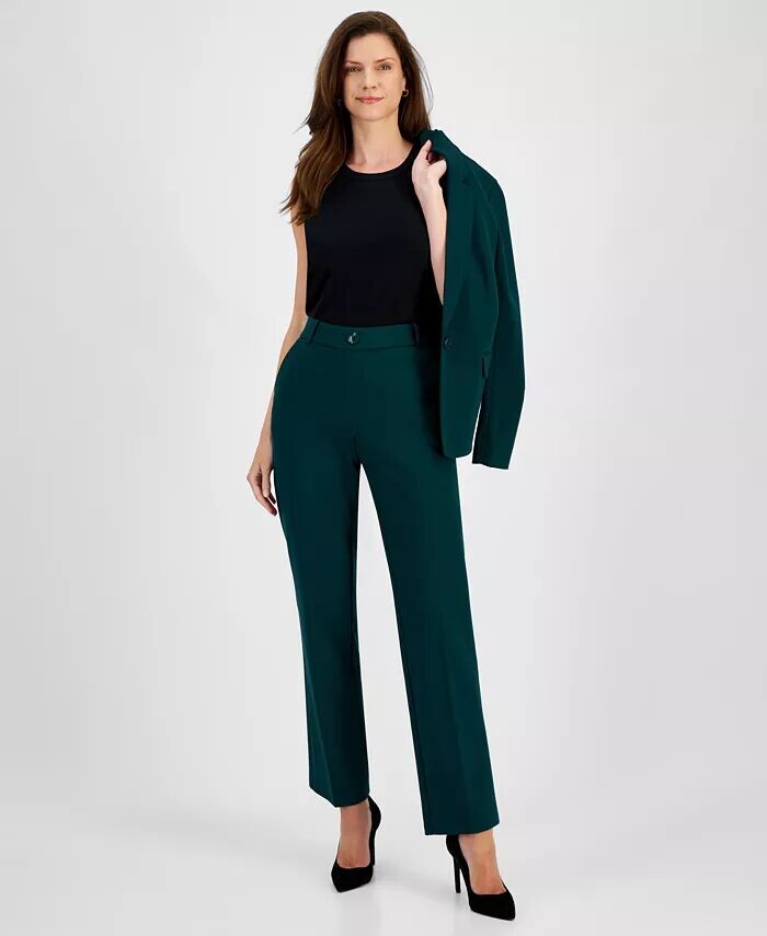 Женские прямые брюки со средней посадкой без застежки Kasper, зеленый
Женские прямые брюки со средней посадкой без застежки Kasper, зеленый