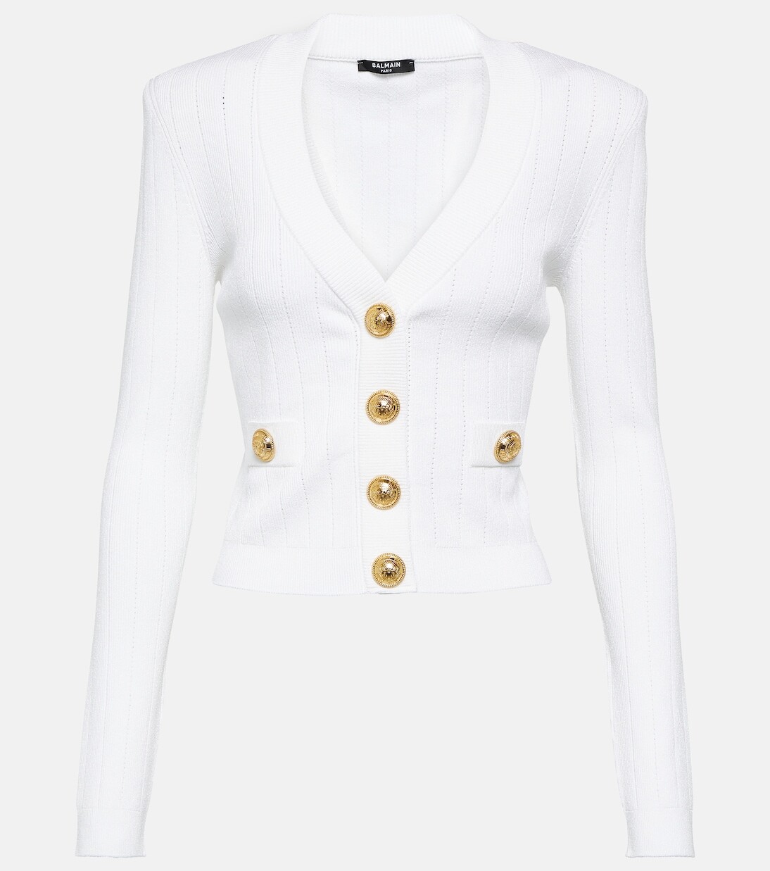 Кардиган рельефной вязки Balmain, белый
Кардиган рельефной вязки Balmain, белый